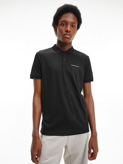 Calvin Klein Ruhák HU615906 | Calvin Klein Slim Refined Cotton Férfi Pólóing Fekete